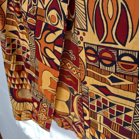 Unique One Of A Kind Hand Made Ethnic African Print Tunic  Sz S-M (T-382) - Picture 8 of 11